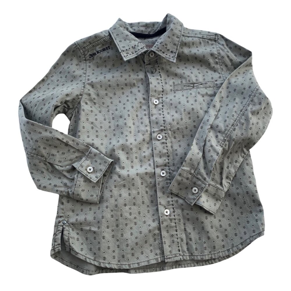 Jean Bourget Novelty Print Button Down 4T